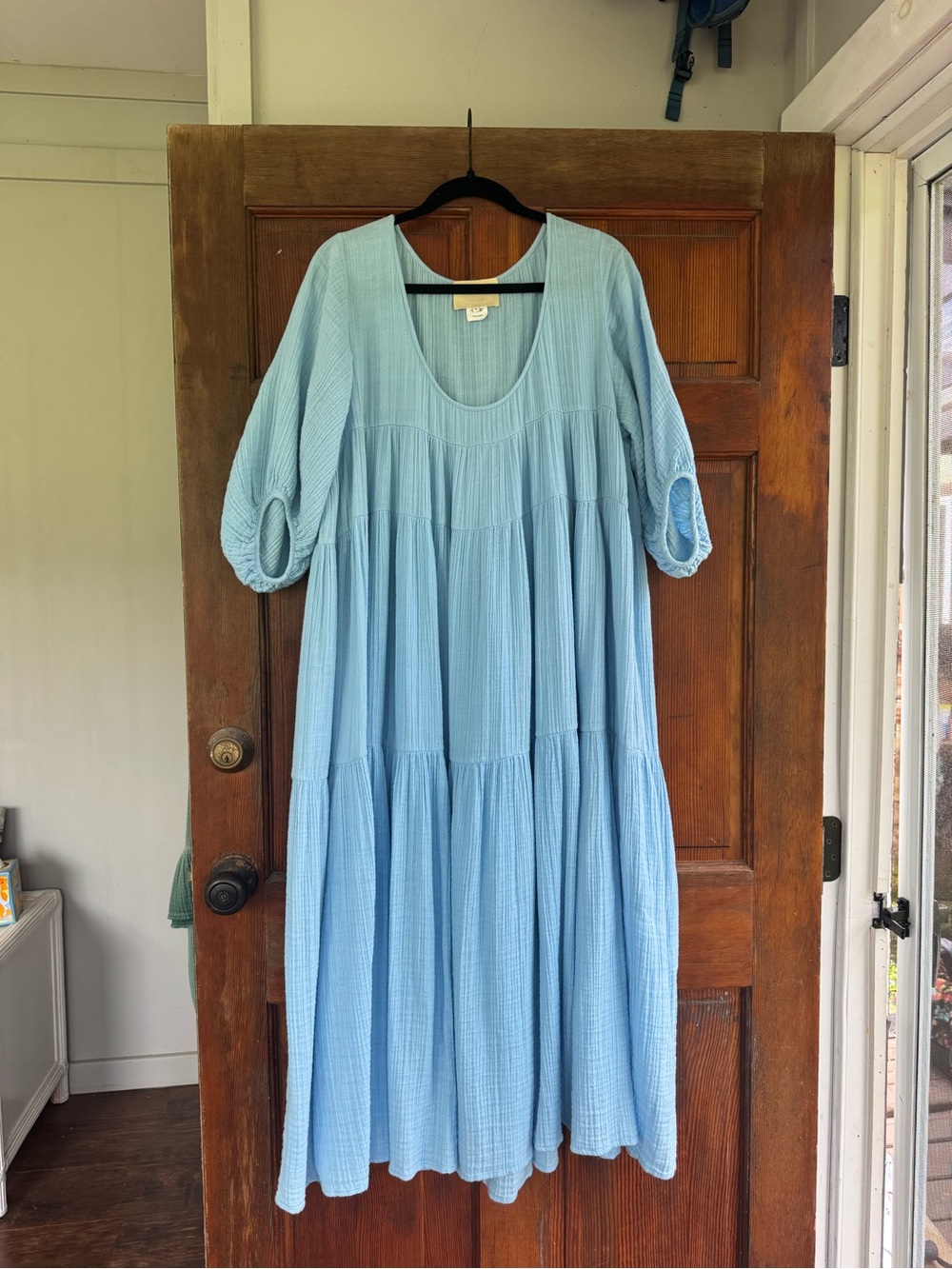 Light Blue Women's Tiered Dress